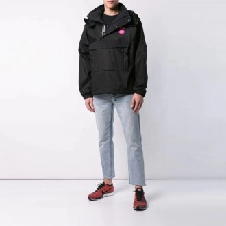 Chaqueta con capucha y logo Off-White para hombre, corte holgado, color negro