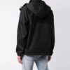 Chaqueta con capucha y logo Off-White para hombre, corte holgado, color negro