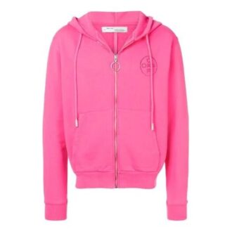 Chaqueta con capucha y logotipo SS19 para hombre, rosa