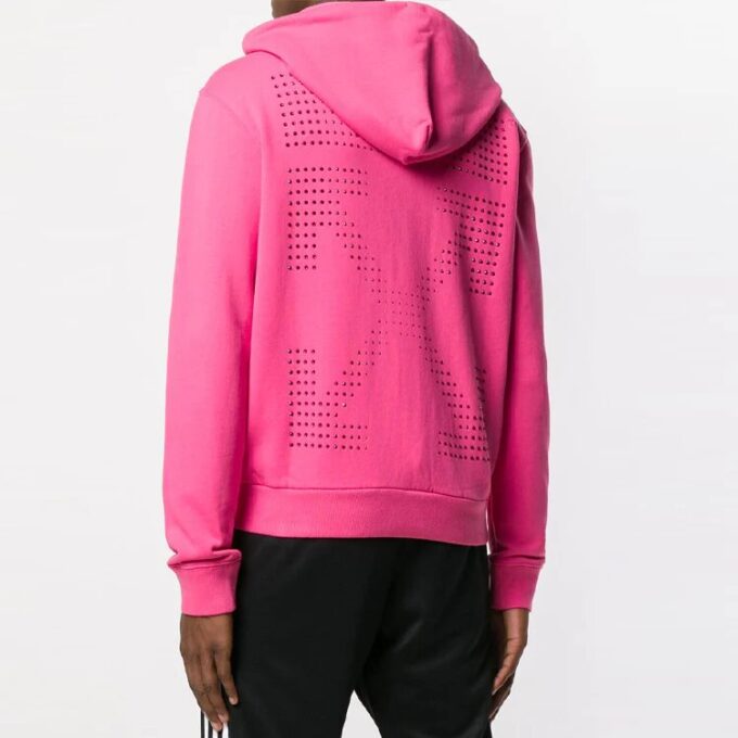 Chaqueta con capucha y logotipo SS19 para hombre, rosa
