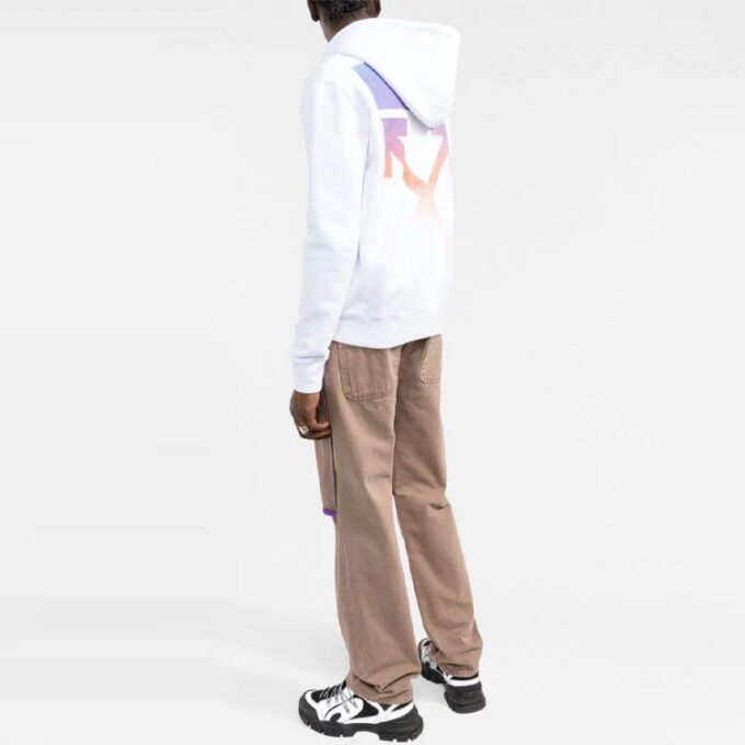 Chaqueta con cremallera de color liso Off-White para hombre FW21, color blanco