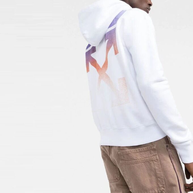 Chaqueta con cremallera de color liso Off-White para hombre FW21, color blanco