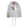 Chaqueta con cremallera de corte holgado y estampado de letras de grafiti a doble cara para hombre de Off-White, color gris