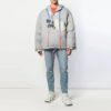Chaqueta con cremallera de corte holgado y estampado de letras de grafiti a doble cara para hombre de Off-White, color gris