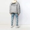 Chaqueta con cremallera de corte holgado y estampado de letras de grafiti a doble cara para hombre de Off-White, color gris