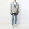Chaqueta con cremallera de corte holgado y estampado de letras de grafiti a doble cara para hombre de Off-White, color gris