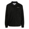 Chaqueta con cremallera en la solapa y color liso para hombre de Off-White, negra