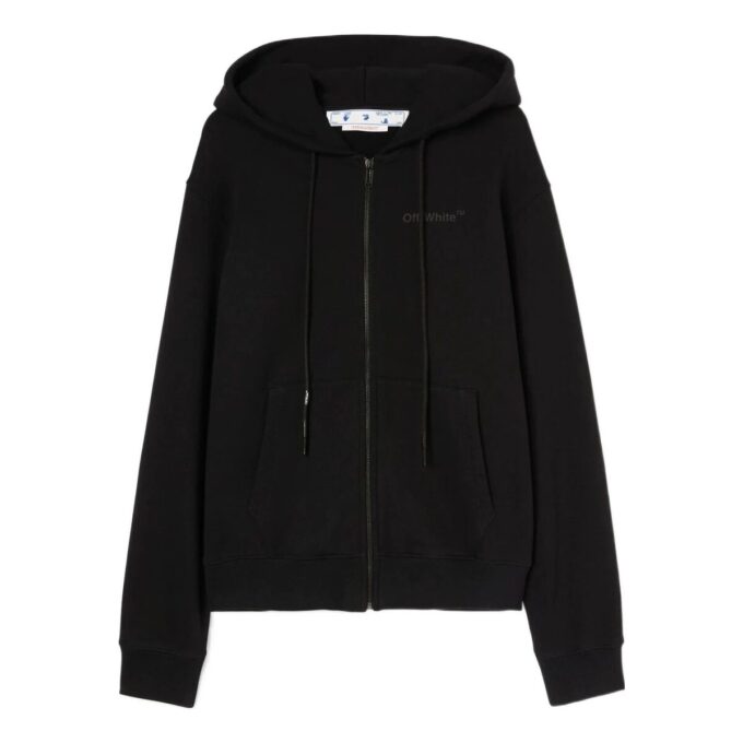 Chaqueta con cremallera estampada Off-White para hombre, temporada primavera-verano 2022, color negro