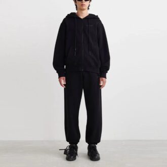 Chaqueta con cremallera estampada Off-White para hombre, temporada primavera-verano 2022, color negro
