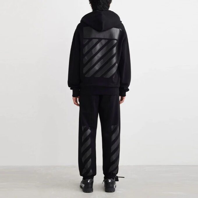 Chaqueta con cremallera estampada Off-White para hombre, temporada primavera-verano 2022, color negro