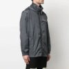 Chaqueta con cremallera y estampado del logotipo de la colección SS21, versión gris