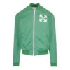 Chaqueta con cremallera y estampado verde