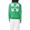 Chaqueta con cremallera y estampado verde