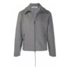 Chaqueta con cremallera y solapa en color liso FW21, versión gris