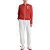 Chaqueta con cuello de béisbol y estampado de flechas, versión roja