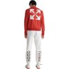 Chaqueta con cuello de béisbol y estampado de flechas, versión roja