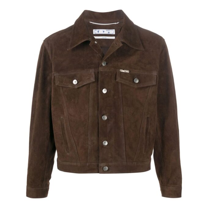 Chaqueta con estampado clásico de flechas, marrón