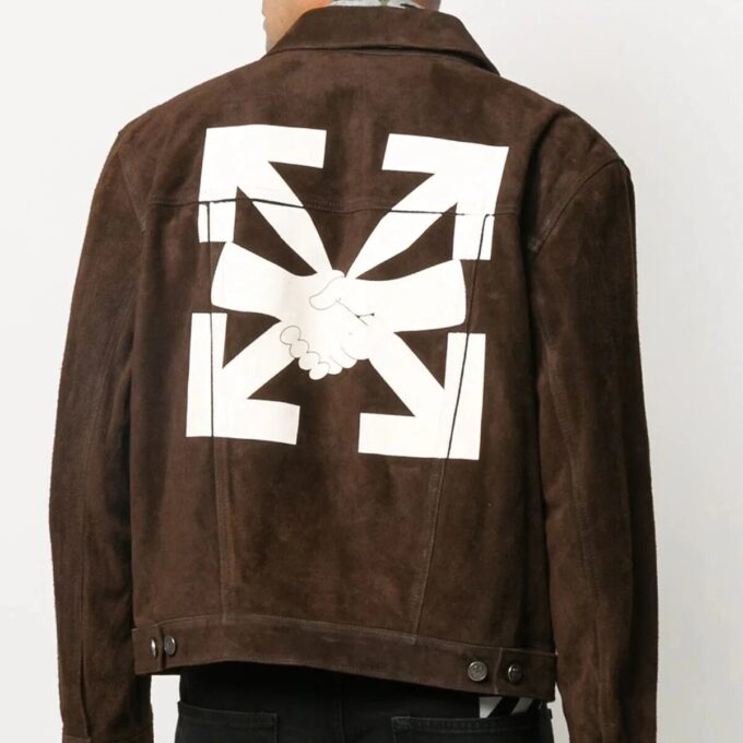 Chaqueta con estampado clásico de flechas, marrón