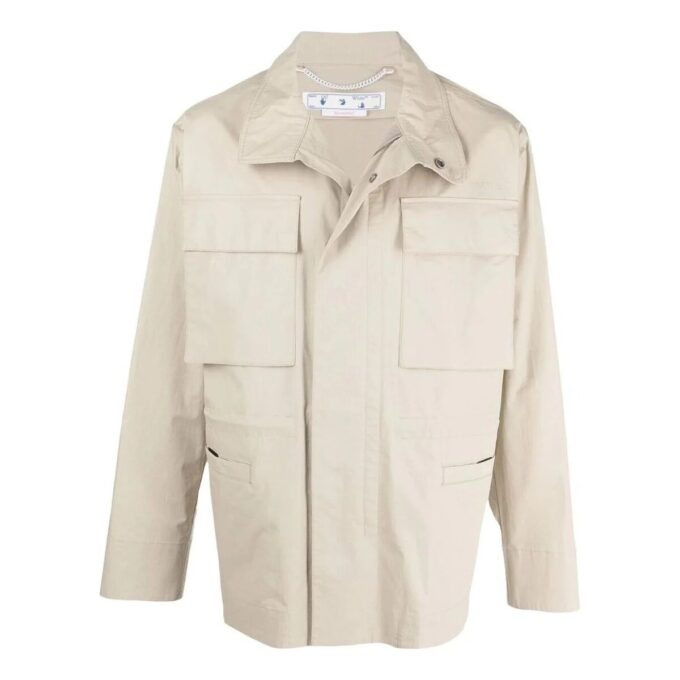 Chaqueta con estampado de Arrows de la colección primavera-verano 2022, color marrón