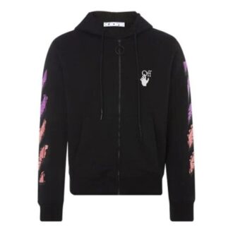 Chaqueta con estampado de flechas grandes FW21, versión en negro