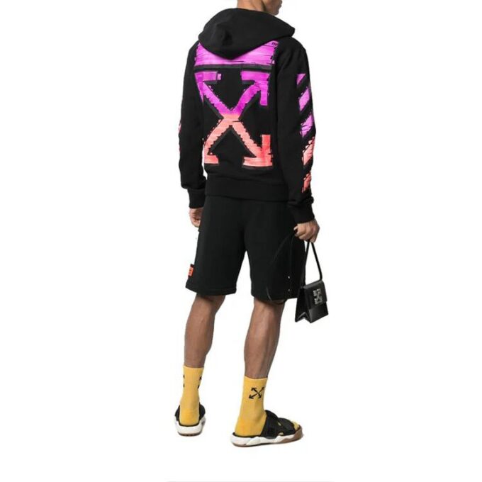 Chaqueta con estampado de flechas grandes FW21, versión en negro