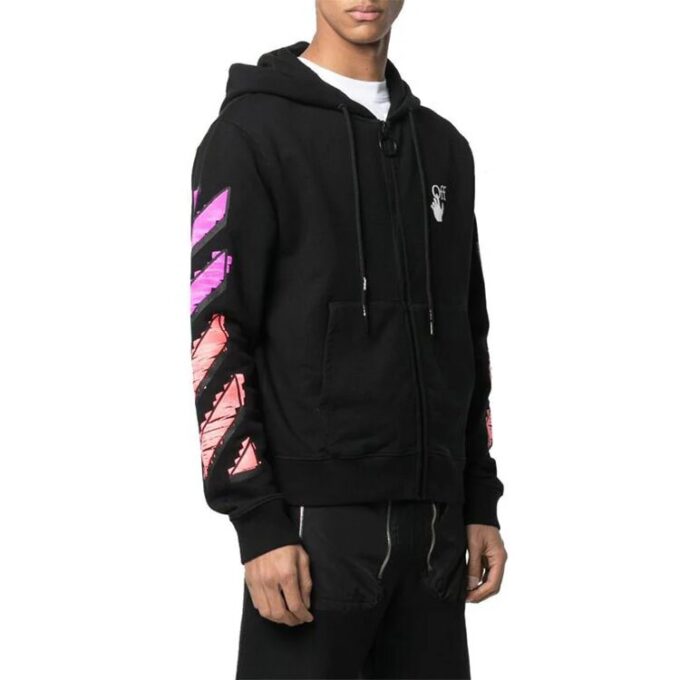 Chaqueta con estampado de flechas grandes FW21, versión en negro