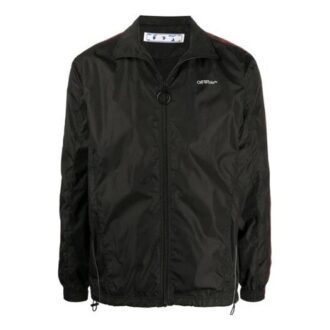 Chaqueta con estampado de logotipo FW20 para hombre, negra
