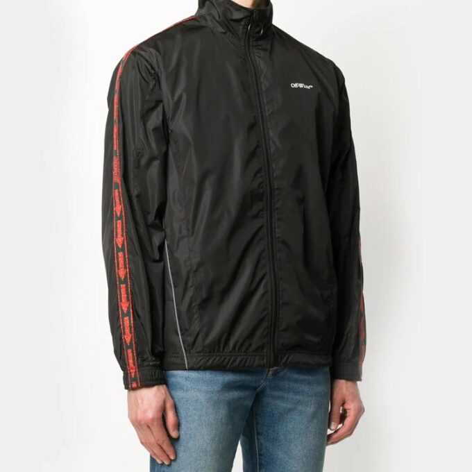 Chaqueta con estampado de logotipo FW20 para hombre, negra