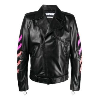 Chaqueta con estampado en la solapa SS21, negra