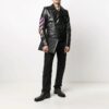 Chaqueta con estampado en la solapa SS21, negra