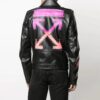 Chaqueta con estampado en la solapa SS21, negra