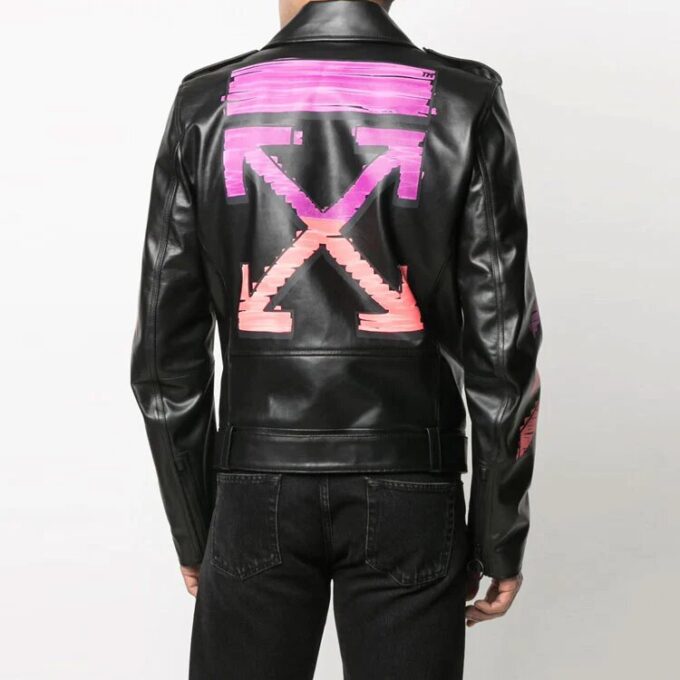 Chaqueta con estampado en la solapa SS21, negra