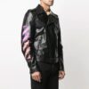 Chaqueta con estampado en la solapa SS21, negra