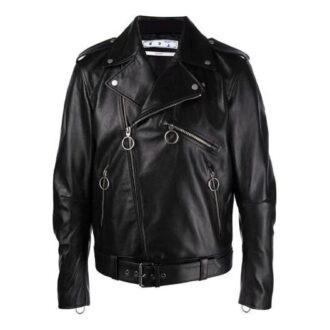 Chaqueta con estampado, mangas con cremallera y corte entallado, colección FW21, versión en negro