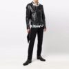 Chaqueta con estampado, mangas con cremallera y corte entallado, colección FW21, versión en negro