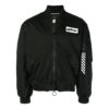 Chaqueta con logo aviador acanalada, corte holgado, negro