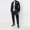 Chaqueta con logo aviador acanalada, corte holgado, negro