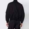 Chaqueta con logo aviador acanalada, corte holgado, negro