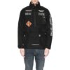 Chaqueta con logo, cuello alto, mangas largas y media cremallera, versión negra