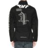 Chaqueta con logo, cuello alto, mangas largas y media cremallera, versión negra