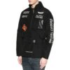 Chaqueta con logo, cuello alto, mangas largas y media cremallera, versión negra