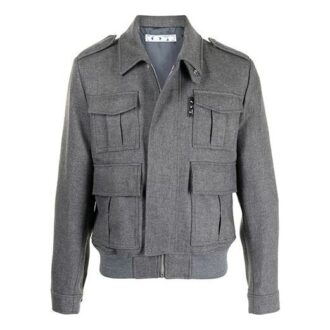 Chaqueta con logo y múltiples bolsillos de la colección primavera-verano 2021, color gris