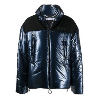 Chaqueta con logotipo Off-White para hombre, azul