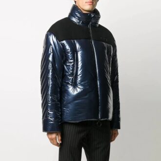 Chaqueta con logotipo Off-White para hombre, azul