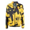 Chaqueta con mangas desmontables y estampado de grafitis, versión amarilla