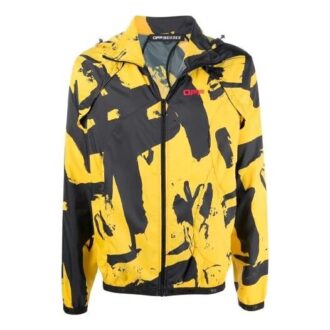 Chaqueta con mangas desmontables y estampado de grafitis, versión amarilla