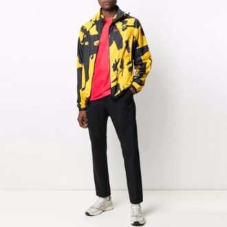 Chaqueta con mangas desmontables y estampado de grafitis, versión amarilla