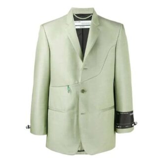Chaqueta Contour de color liso, corte holgado, verde