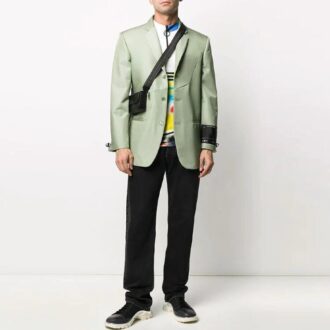 Chaqueta Contour de color liso, corte holgado, verde