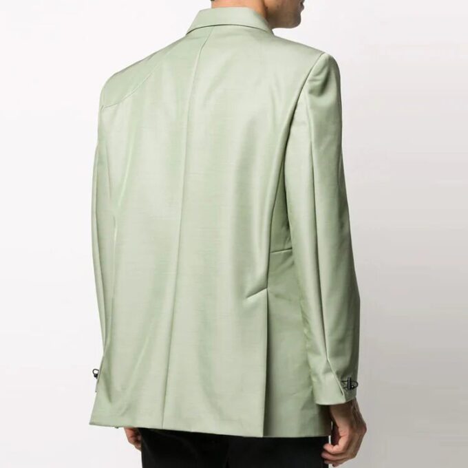 Chaqueta Contour de color liso, corte holgado, verde